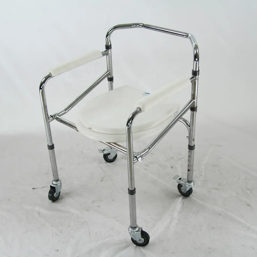 patient toilet chair potty chair adult with castors foldable RJ-C696