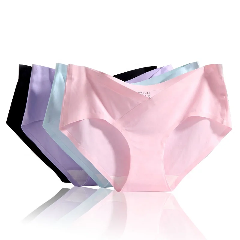 
2000 Gravida Low Waist Traceless Seamless Ice Silk Maternity Panties Pregnancy Underwear Panties For Pregnant Women 