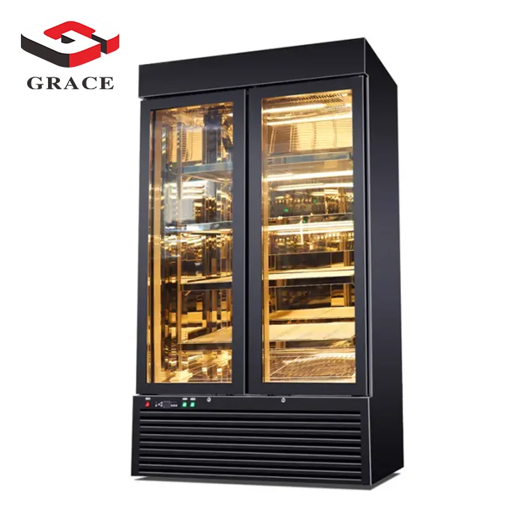 stainless steel display meat dry ager beef dry aging refrigerator