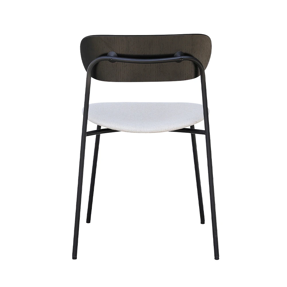 Hot-Sale Nordic Design Dining Chair Bentwood Seat Metal Frame Dining Chair
