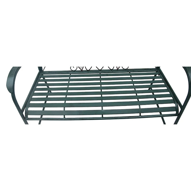 Garden Bench Heavy-Duty Ergonomic Loveseat W/Powder Coated Steel Frame Decorative Ladybug Backrest and Curved Armrest