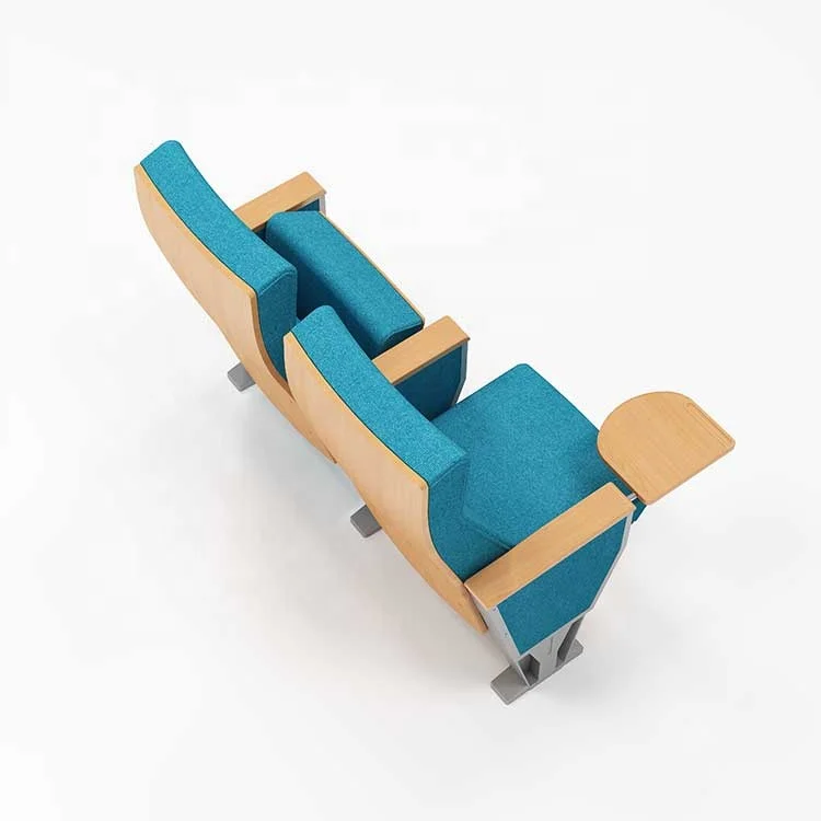Folding Auditorium Chair Seats With Shared Writing Tablet For Church Theater Lecture Chairs