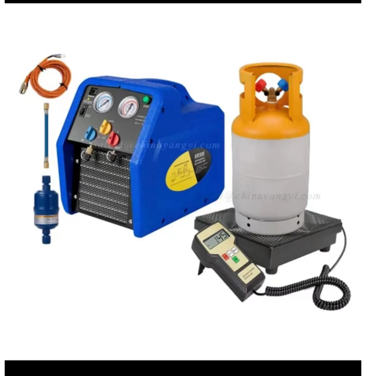 Air Conditioning Parts RR500 Portable Auto AC Refrigerant Recovery Recycling Machine R32 Refrigerant Recovery Machine