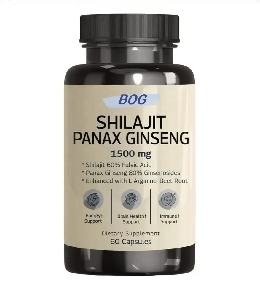 EDM/ODM shilajit 60% фульваминовой кислоты, 80% женьшень, улучшают иммунитет и получают высокую энергоэффективность