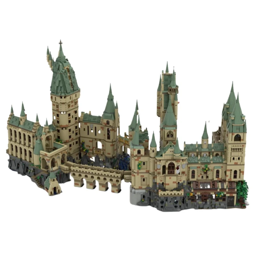 Magic wizard House Grinsgotts Castle Secrets Chamber Diagonal Alley Bank Great Hall Express building block bricks set toy