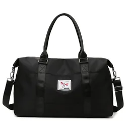 Waterproof Sports Zipper Custom Logo Pink Duffel Travel Weekender Duffel Bag Gym Tote Handbags For Women