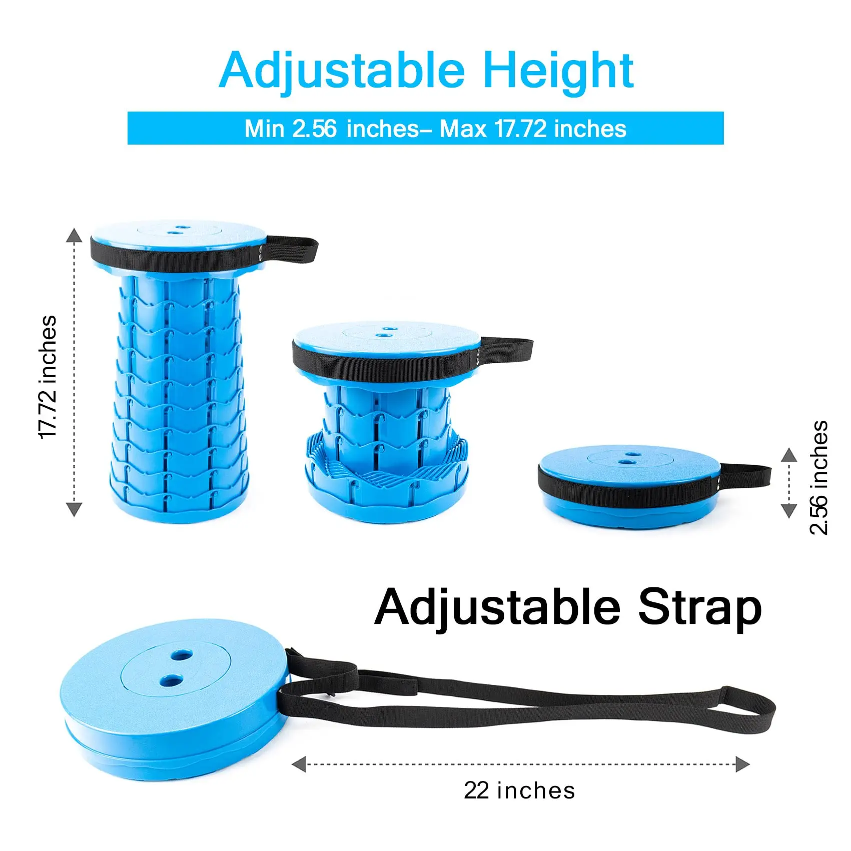 Colorful Portable Retractable Plastic Chair Folding Stool Home use Chairs 400lbs Outdoor activity fishing camping Stool chair