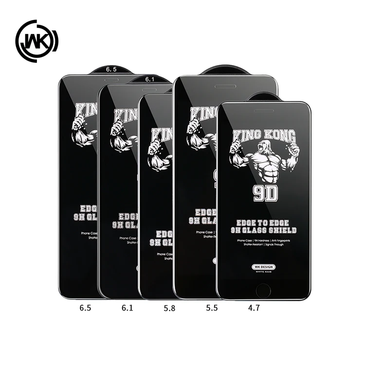 WK Gorilla Series 9d полное покрытие, закаленное стекло, Защита экрана для iPhone 11 12 13