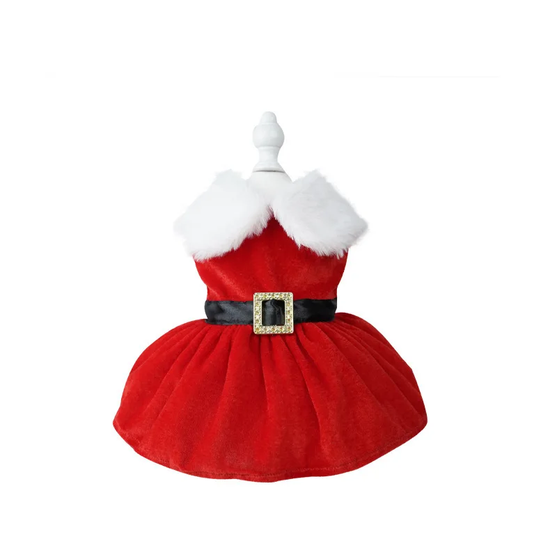 Hight Quality Christmas Dog Princess Dress Autumn And Winter Puppy Dog Christmas Clothes For Small Dogs