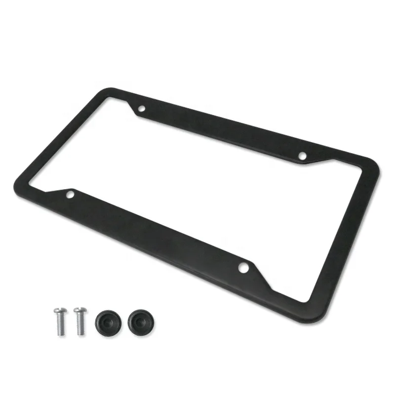 Aluminium metal number tag holder chrome motorcycle cover black carbon fiber car plate border Custom made license plate frames