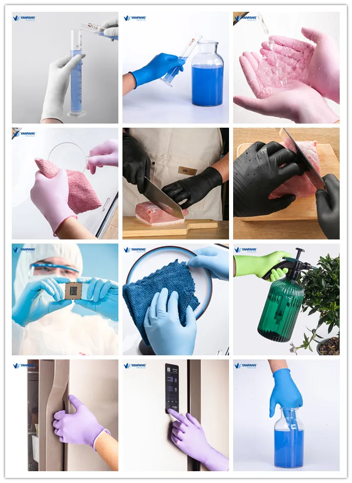 Price Latex Free Disposable Safety 6xs Nitrile Gloves For Medical Food Industry Laboratory