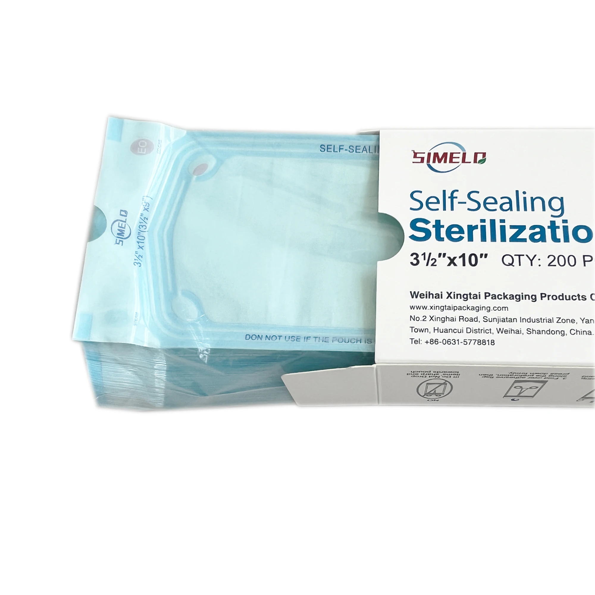 Medical Disposable Self Sealing Sterilization Pouches For Dental Use