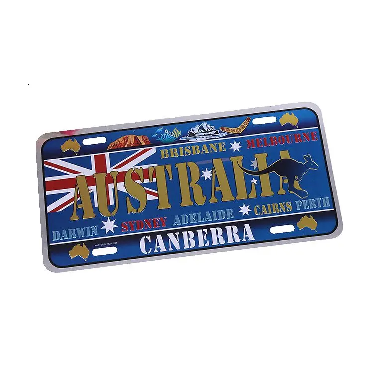 Australia standard  custom signs remote car  Aluminum Car blank number license plate