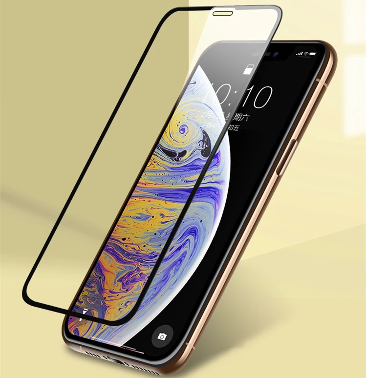 Защитное стекло 9D для экрана закаленное 9H iPhone 11 12 Pro XR XS Max 13 mini 14 8 7 6