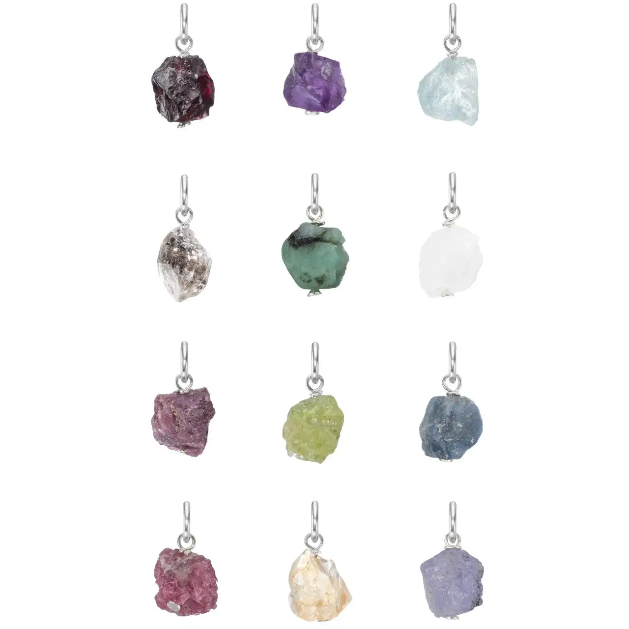 Wire Wrapped Gemstone Pendant jewelry findings components birthstone charms for jewelry making