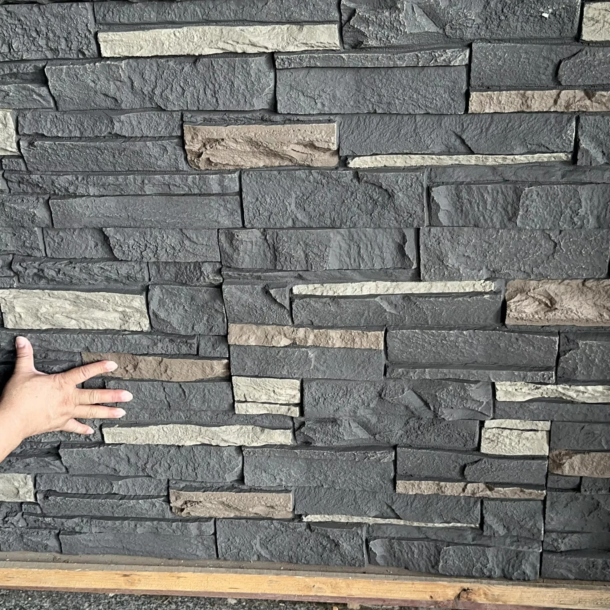 Commerce Fireproof Waterproof Anti-scratch Polyurethane Stone Cladding PU Decorative Wall Panel