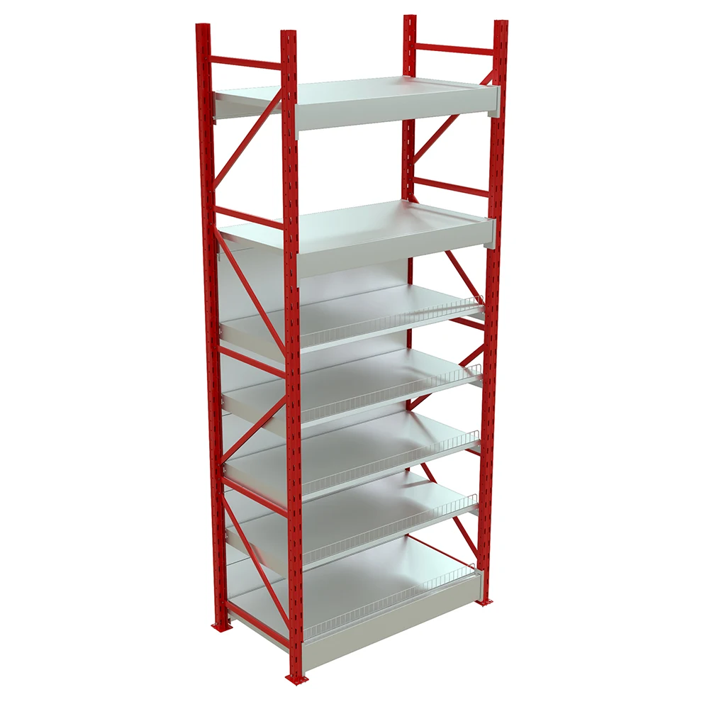 Heavy duty gondola shelving for big hardware store