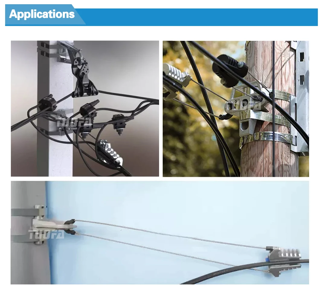 Fiber Optic Cable Aluminium Tension Clamp