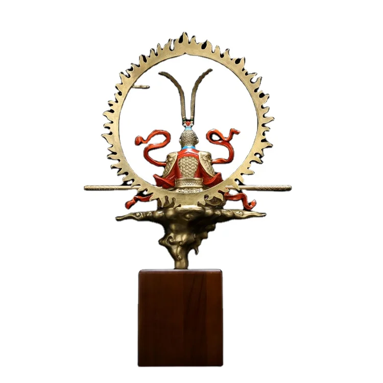 Hot Sale Monkey Statues Sun WuKong brass sculpture for Office Desktop Ornaments