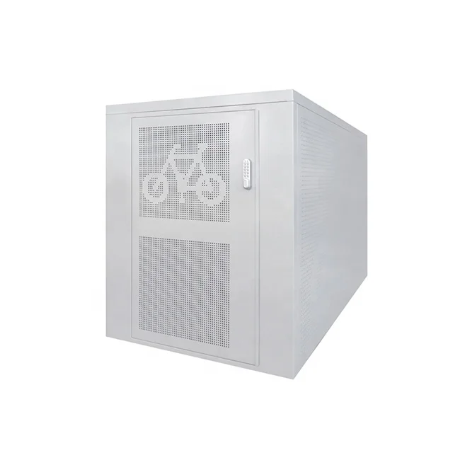 Bike Storage Cabinet Public Double Door Steel Bicycle Box Locker Cabinet Outdoor Furniture Lateral Garage Bike Locker