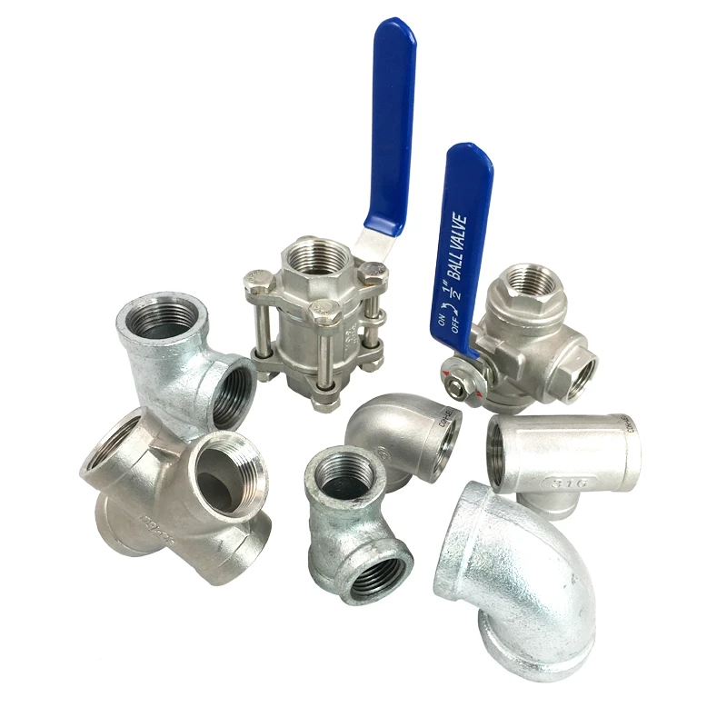 plumbing tools names Female BSP NPT Threaded cf8m 1000 wog 3PC Stainless Steel SS304 Ball Valve
