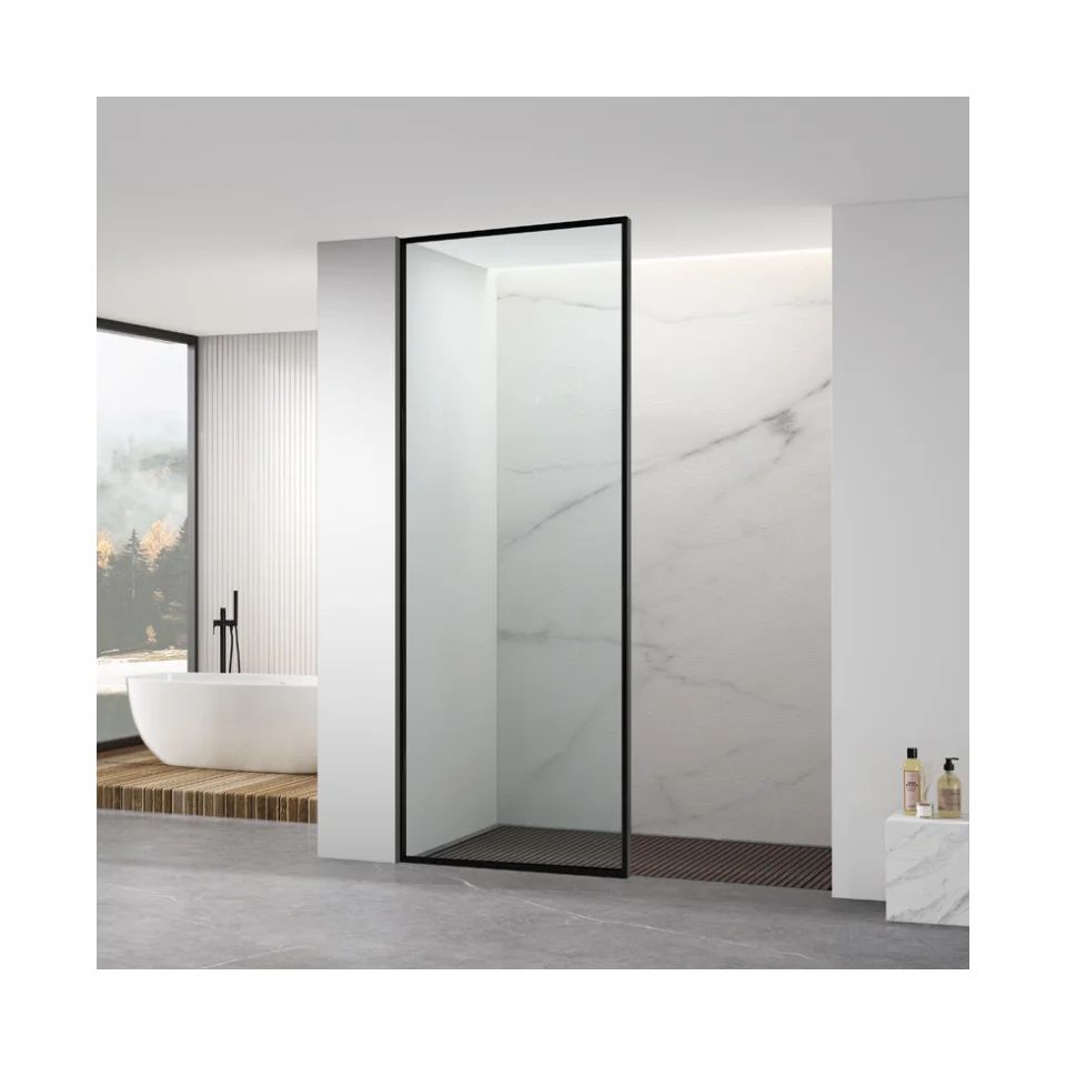 Модный роскошный черный экран для душа, стеклянная перегородка для душа в ванную комнату