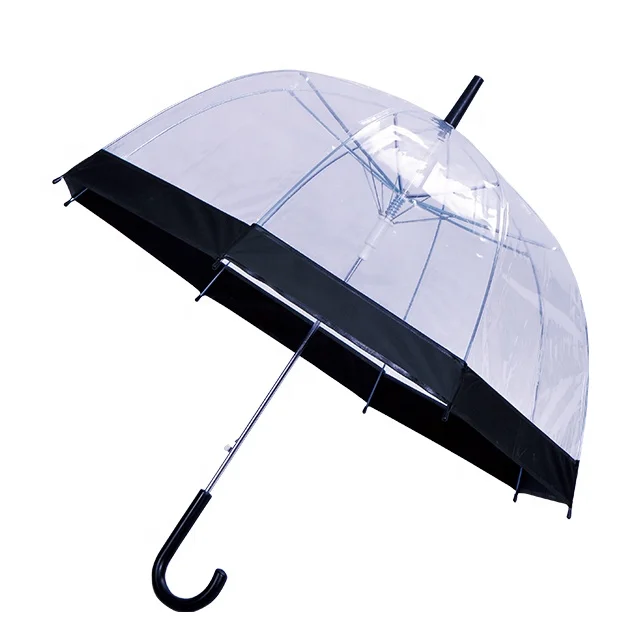 Promotion Apllo Dome Shape POE PVC Straight Transparent Umbrella