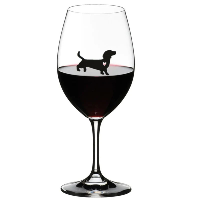 New design  sausage dog dachshund dog Wine Glass Charm Markers