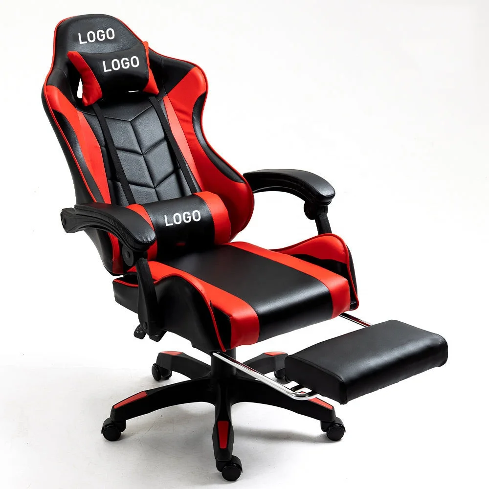 Распродажа бесплатный образец дешевый компьютерный откидной кожаный стул для геймеров с подлокотником