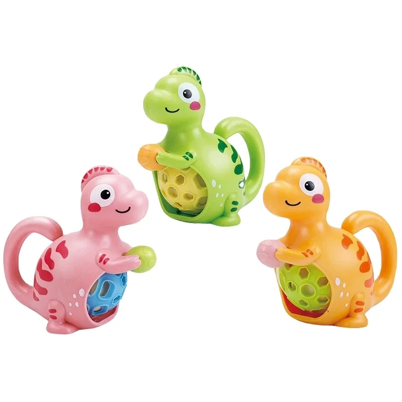 Plastic baby bottle rattle and rubber toy newborn grab teeth hand rocker baby bell children rattle candy toys