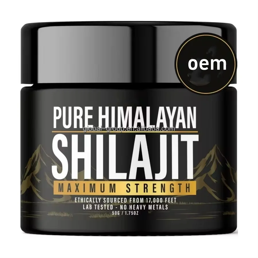 Customized Label Shilajit Resin Pure Himalayan with Fulvic Acid Minerals Liquid Supplement