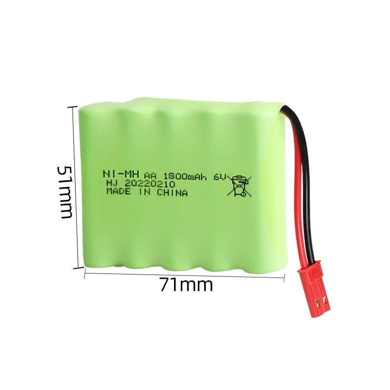 HS 6V 1800mAh Ni-MH Battery RC Stunt Car Truck Boat Toy Car Ni-MH Rechargeable Battery Pack