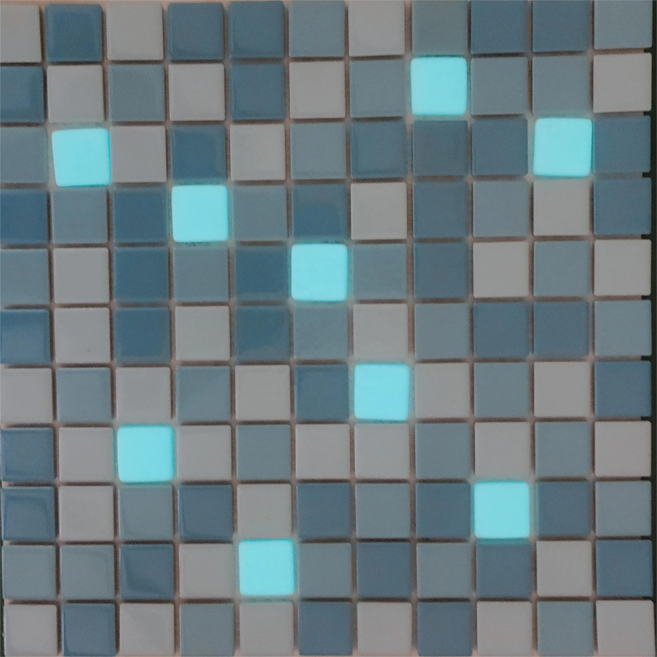 Square shape porcelain ceramic mosaic tile glass mosaic glow glass mosaic for swimming pool