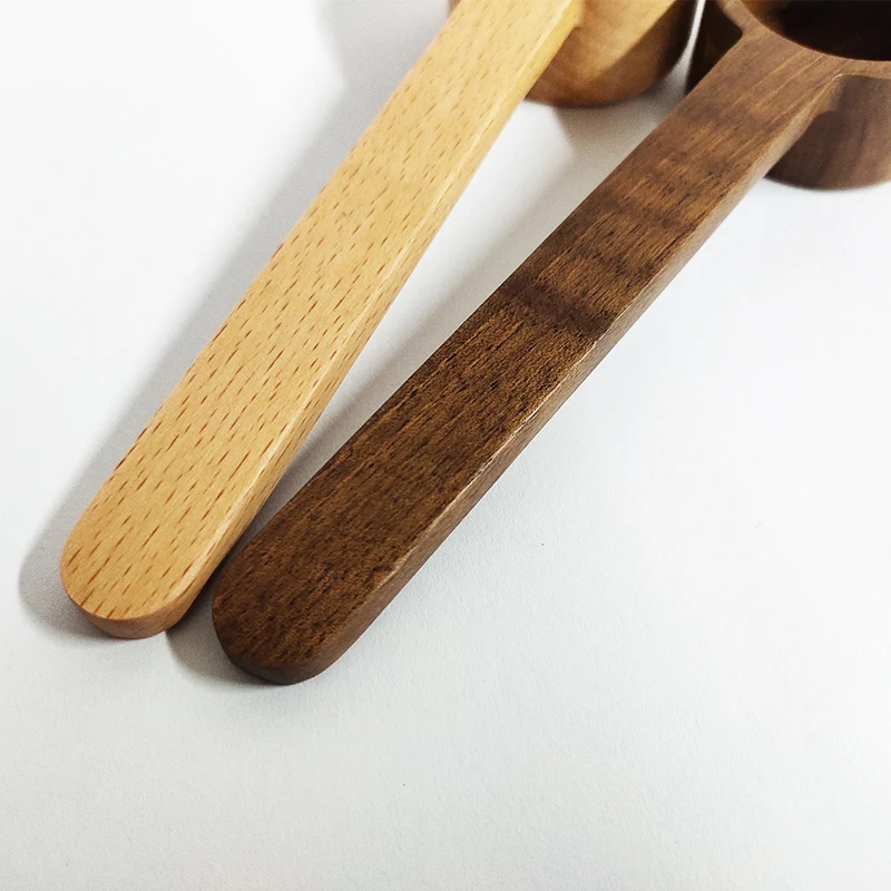 Wholesale Home Kitchen Tools Wooden Coffee Spoon Walnut Wood Measure Scoops For Protein Powder