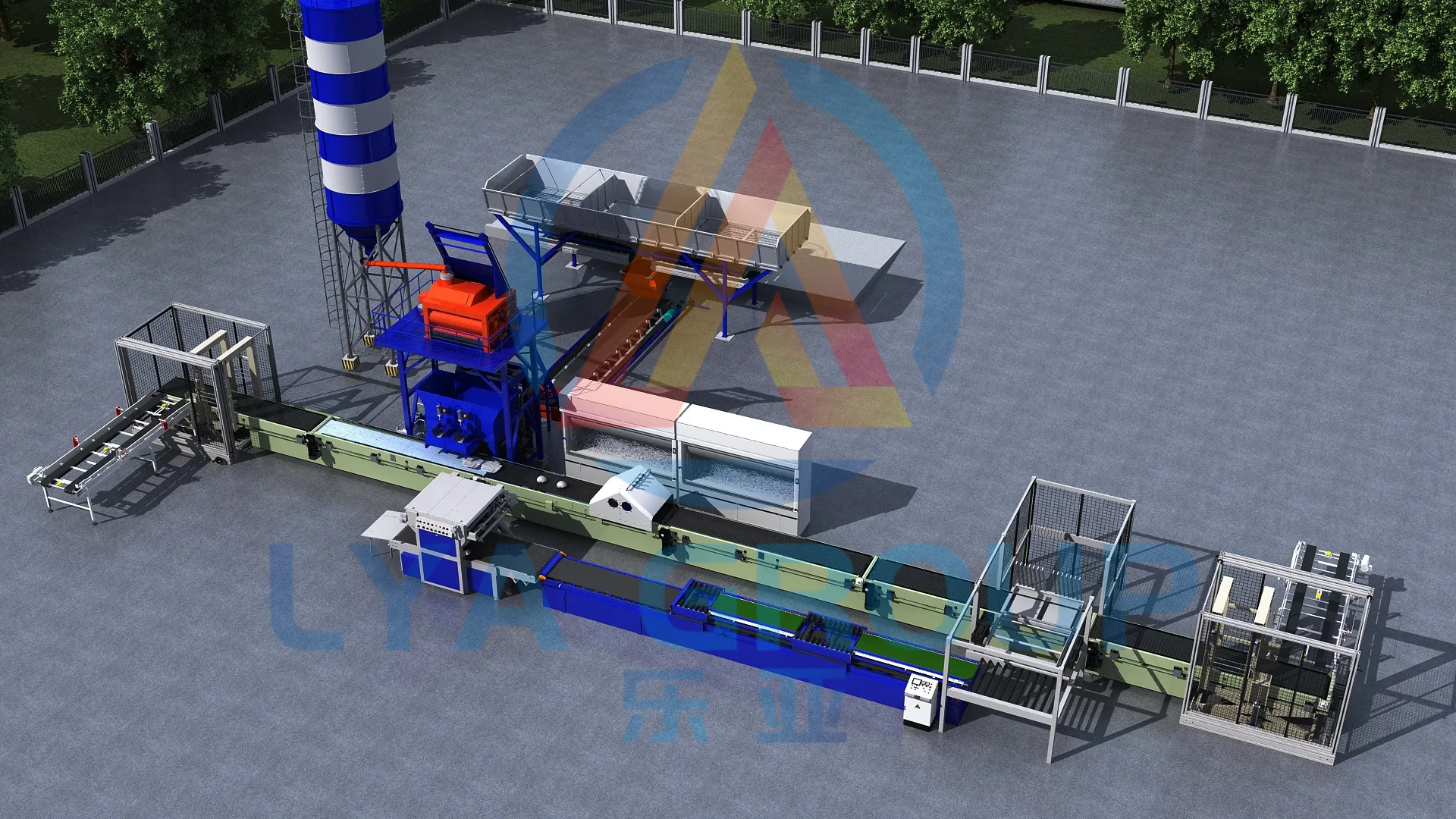culture stone production line with demoulding