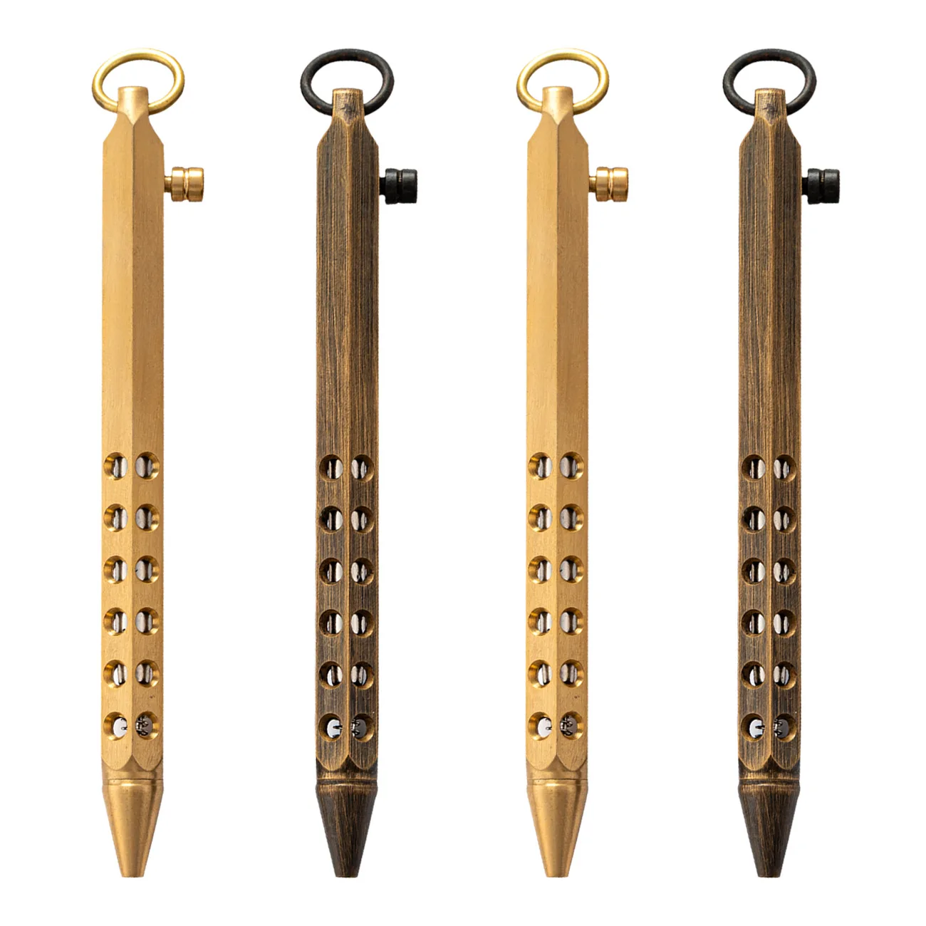 Luxury Brass Tactical Pen Bolt Action Edc With Keychain Wholesale