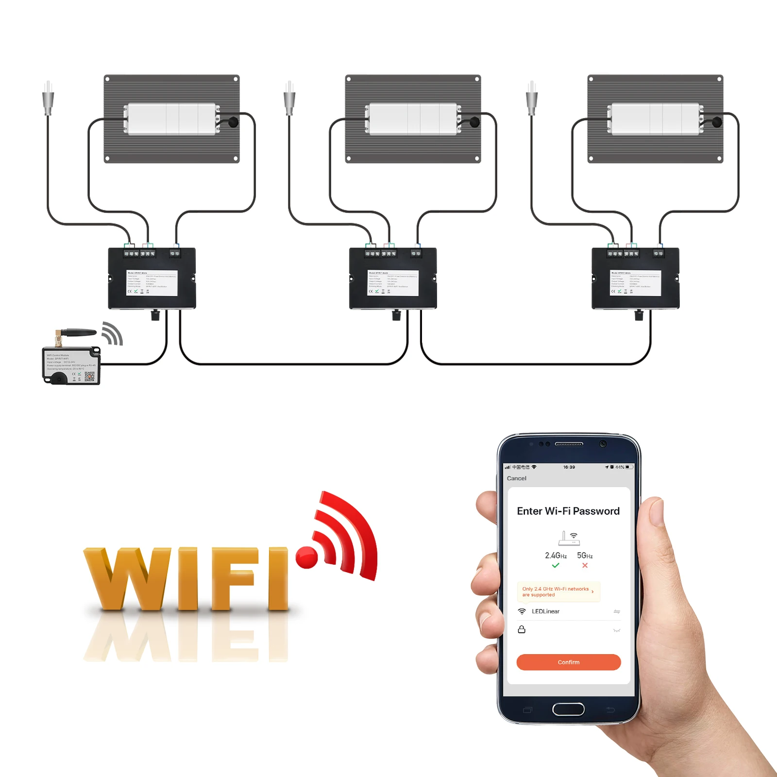 
0-10v led grow light System manual group control dimmer Smart WiFi APP remote master controller for plant light 