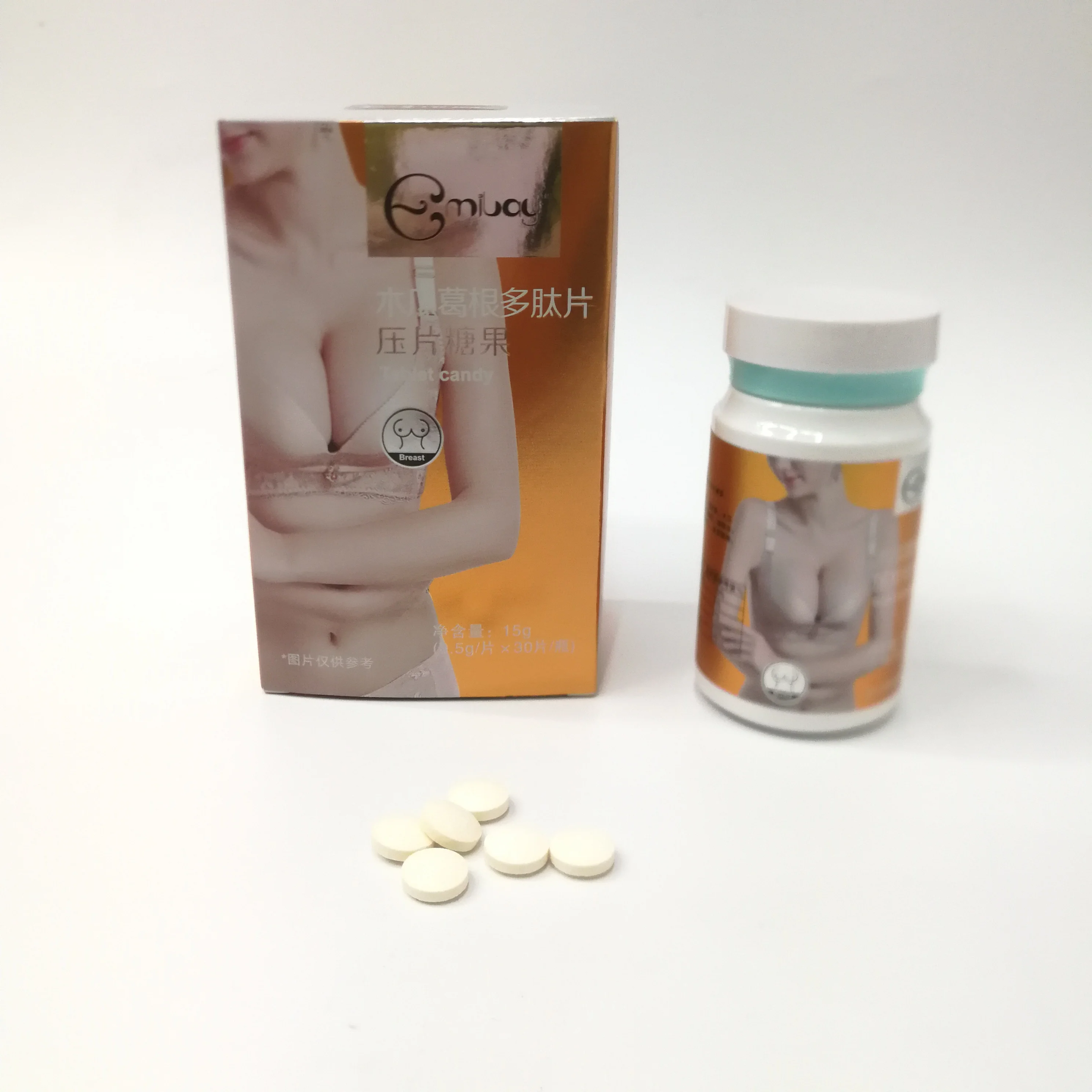 
Natural breast enhancement enlargement pills increase boob and chest size Papaya pueraria peptide pills 