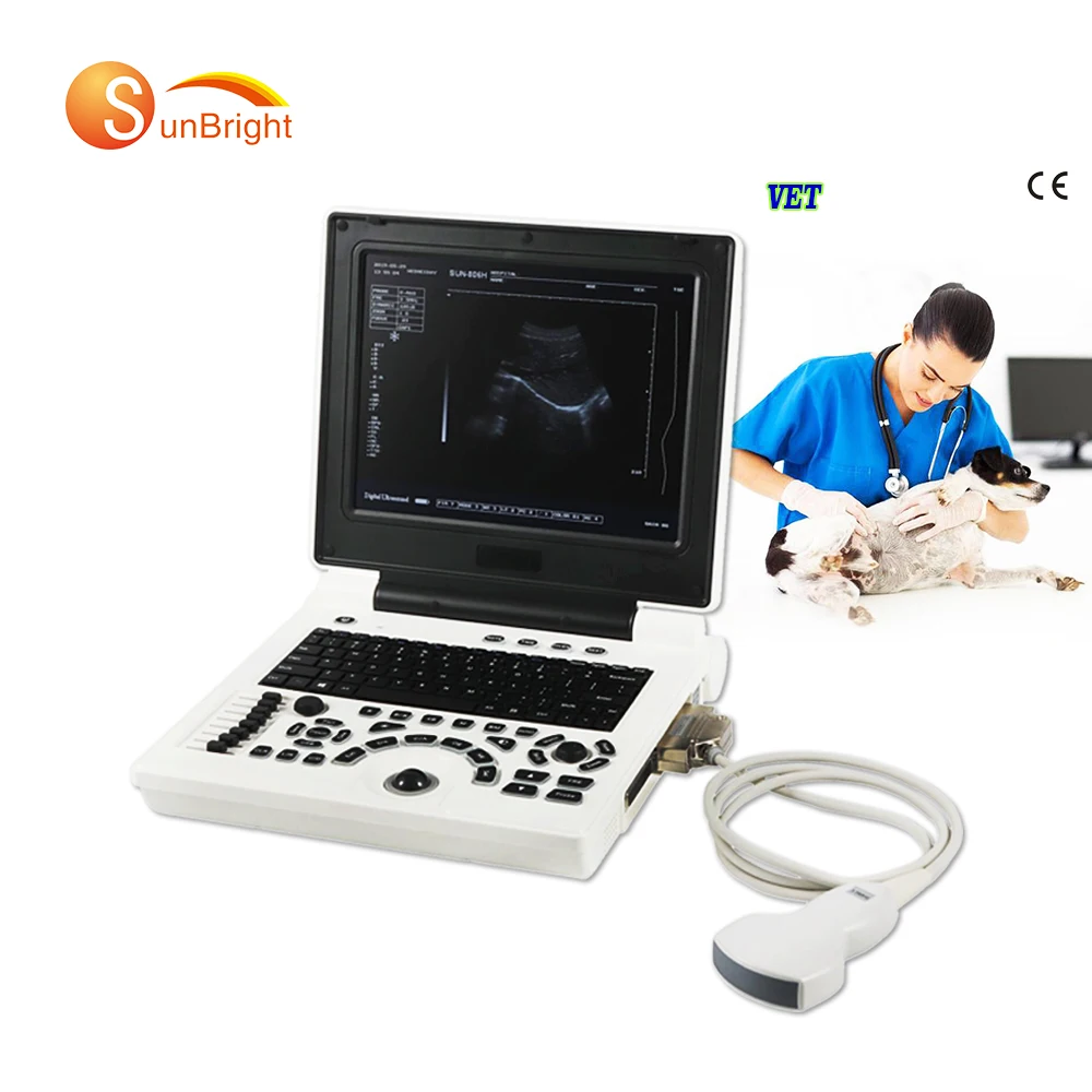 Portable BW Ultrasound SUN-806H Ultrasound 2D Human and veterinary laptop USG ultrasound medical equipment