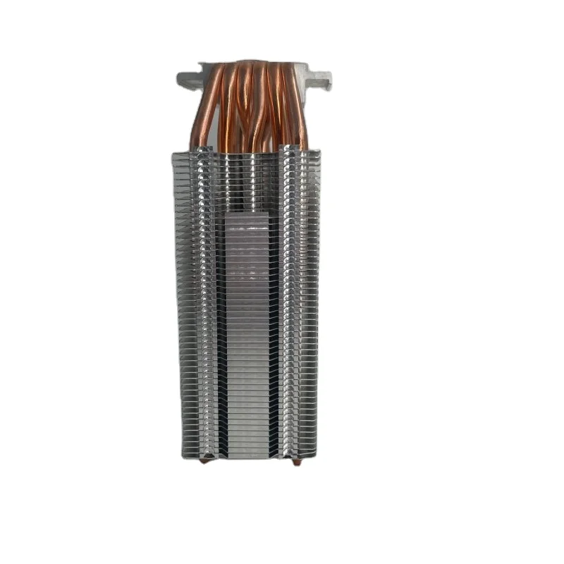 Factory high quality copper 8 heat pipe cpu cooler  aluminum zipper fin heatsink