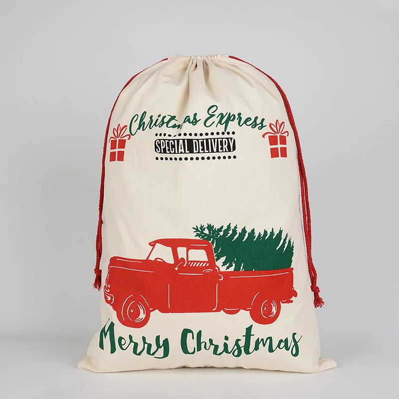 High King 2021 Hot sale canvas Santa sack bag christmas for New Year