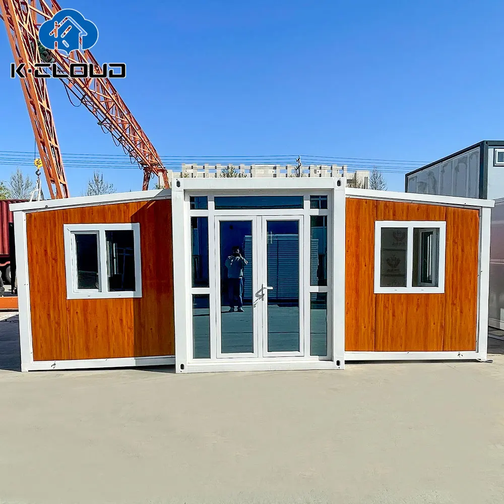 Shipping 20Ft 40Ft Prefab Expandable Container House Steel Portable Prefabricated Villa 2 Bedroom With Bathroom