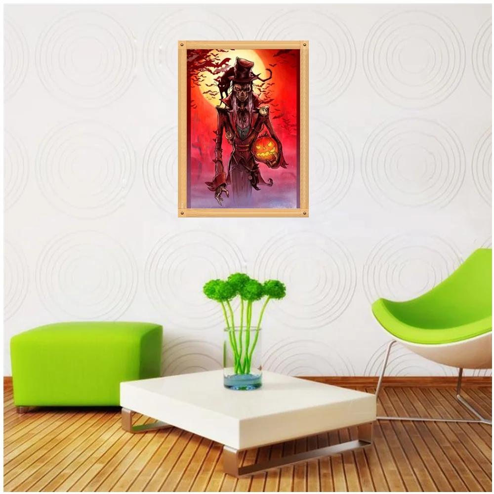 Wholesale Halloween 5D 2019 Christmas gift DIY skull and cat diamond painting set