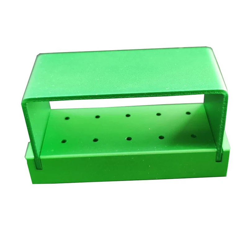 open type 10holes autoclavable burs disinfection box with empty base