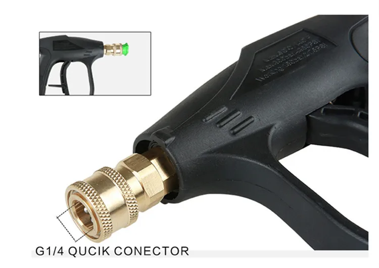 4000 PSI car water gun with 5 Color Quick Connect Nozzle tips, M22 Hose Connector,High Pressure Washer Gun