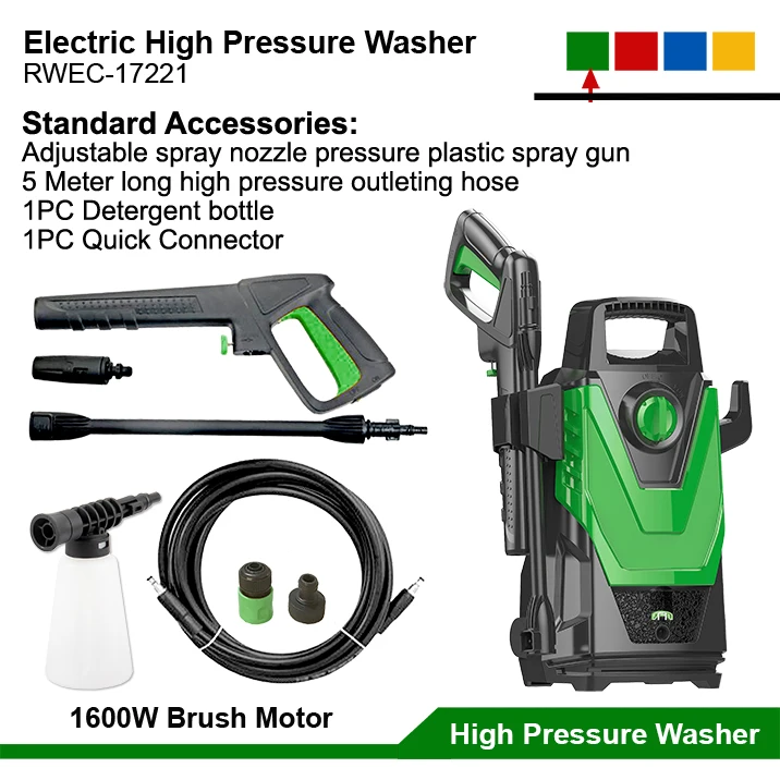 1600W Electric Power High Pressure Washer Car Washing Machine Water Pressure Cleaner Pump Small Portable Car Washers