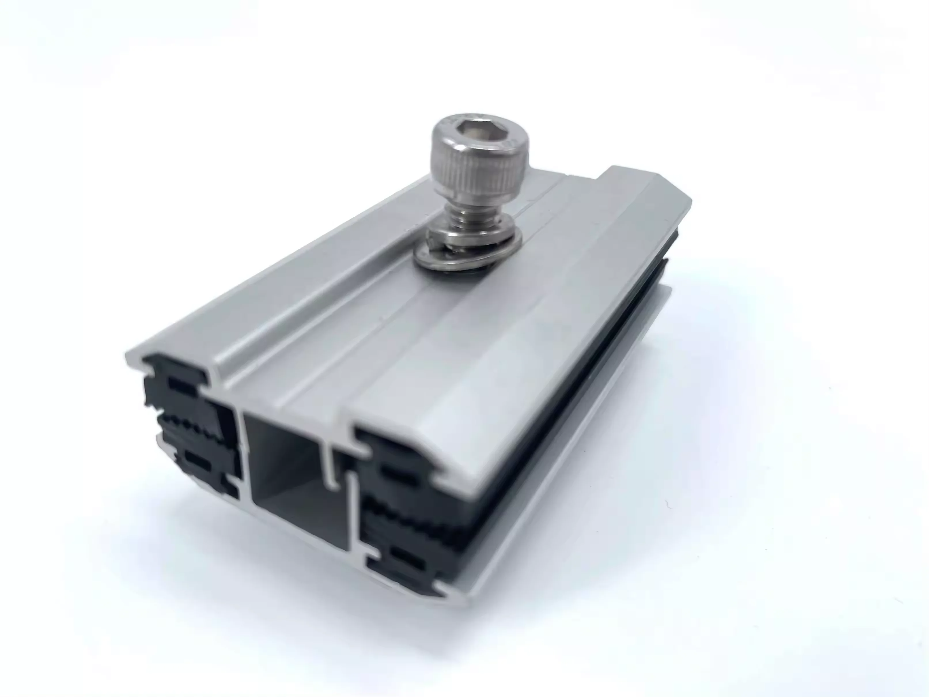 Solar Panel Mounting Clamps Frameless Thin Film End and Middle Aluminum Panel Clamps for PV Solar Mounting Structure