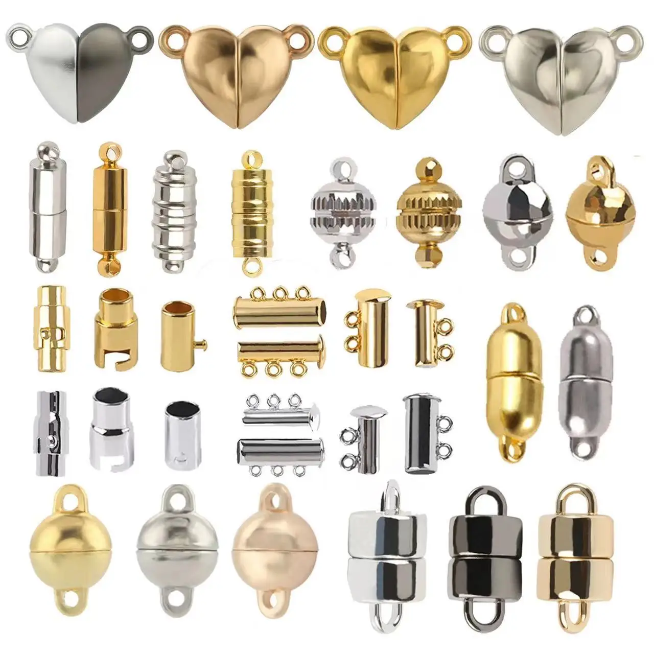 Stong Rhinestone Crystal Round Ball Hook Jewelry Connector Closure Magnetic Clasps For Bracelet