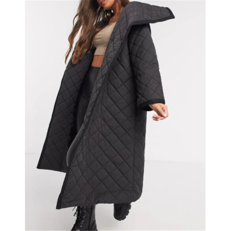 Open Side Slit Long Coat Jacket Woman Coat Casual Lapel Collar Pure Color Parkas Winter Turn-down Collar Knitted Flare Sleeve