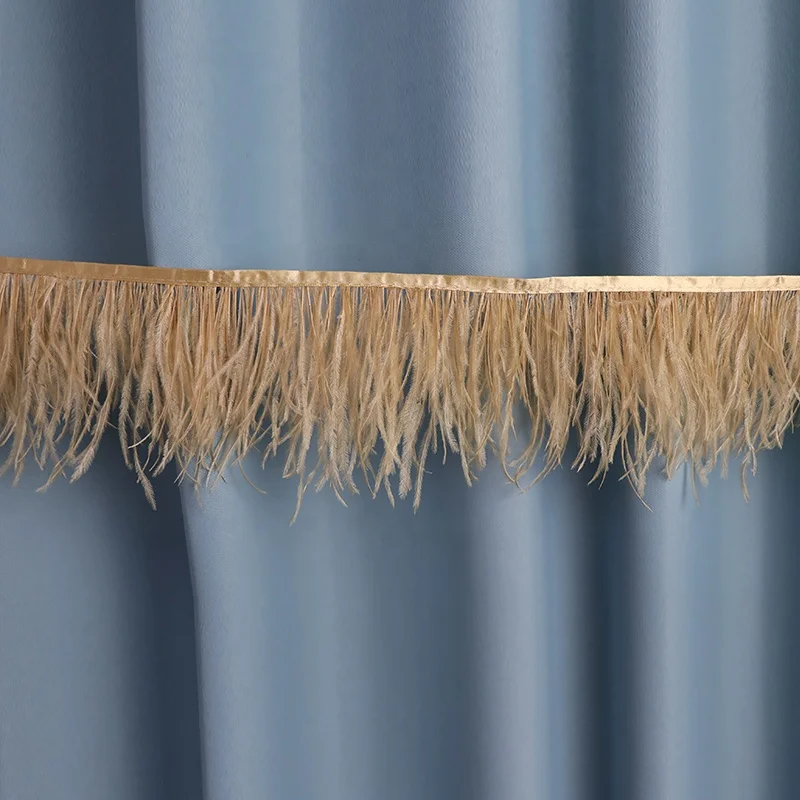 Wholesale 10-13cm Natural 2ply Ostrich Feathers Trim Fringe For Clothes Accessories Trimming